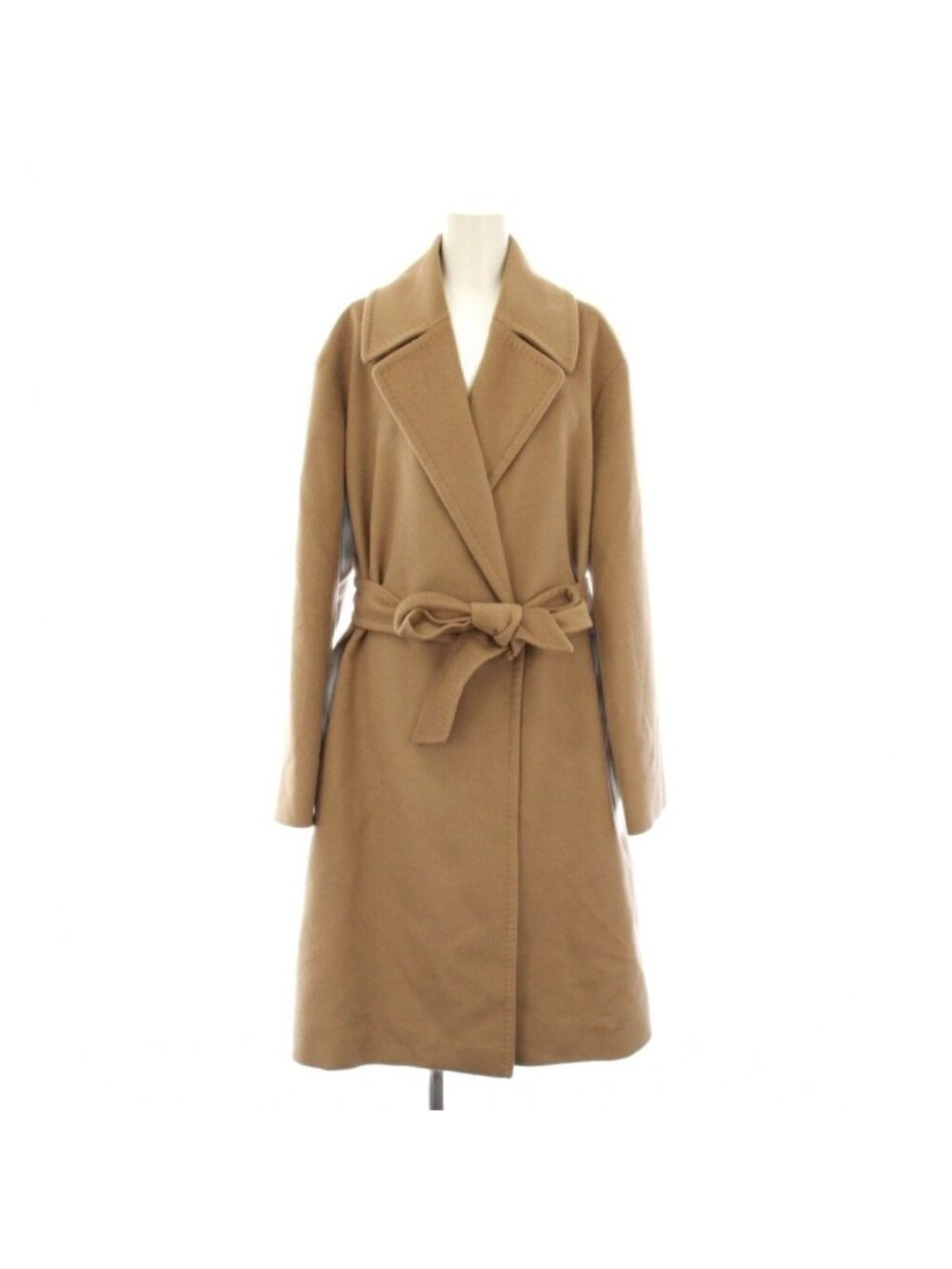 Max Mara Studio Belted Coat Gown Chesterfield Long Brown 42